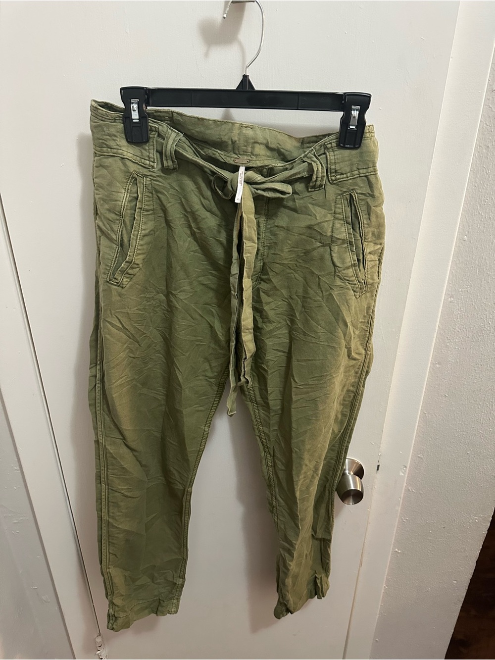 Free People Olive Drawstring Ankle Pants - Picture 2 of 4